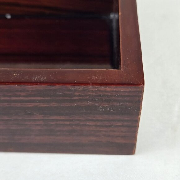 Wooden Lacquered Rectangular Box with Golf Ball & Club Head on Top Removable Lid - Picture 6 of 16